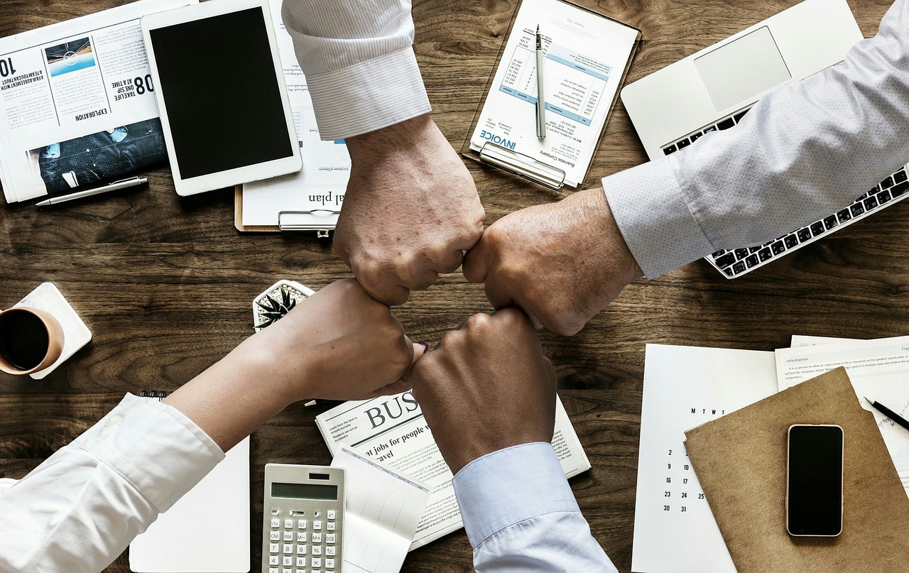 Business partners working together